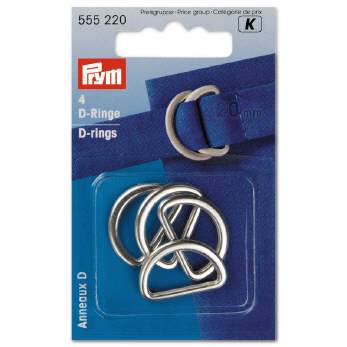 Prym D-Ringe | 25 mm | 4 St. silberfarbig | Metall