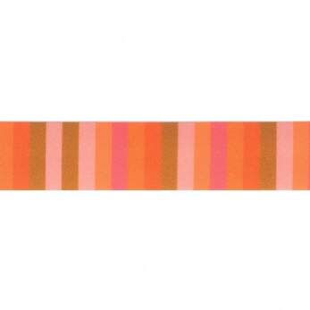 Schrägband Streifen | Multicolor Rot-Orange