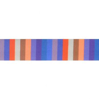 Schrägband Streifen | Multicolor Blau-Mix